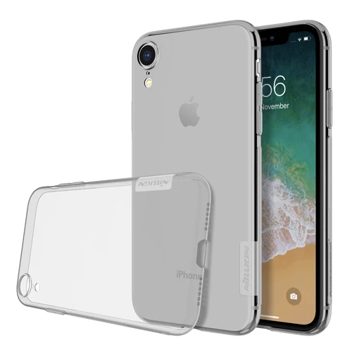 Серый NILKIN для iphone XR Nillkin натуральный прозрачный мягкий кремний чехол для телефона TPU Защитный чехол для iphone XR чехол для сотового телефона - Цвет: Серый