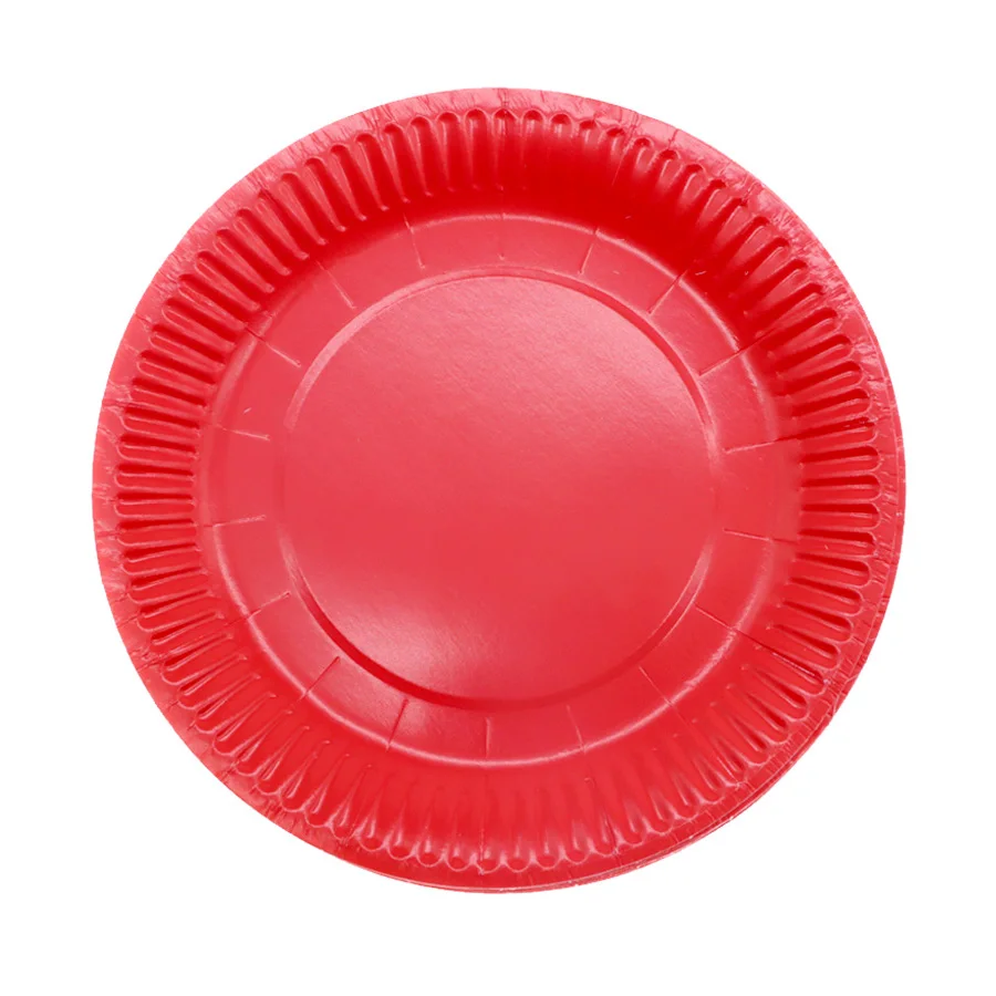 red plate Рождественские Новые 10 шт одноразовые столовые приборы твердые бумажные поднос с днем рождения Рождество Свадьба розовые украшения Детские Банные Вечерние - Цвет: red plate