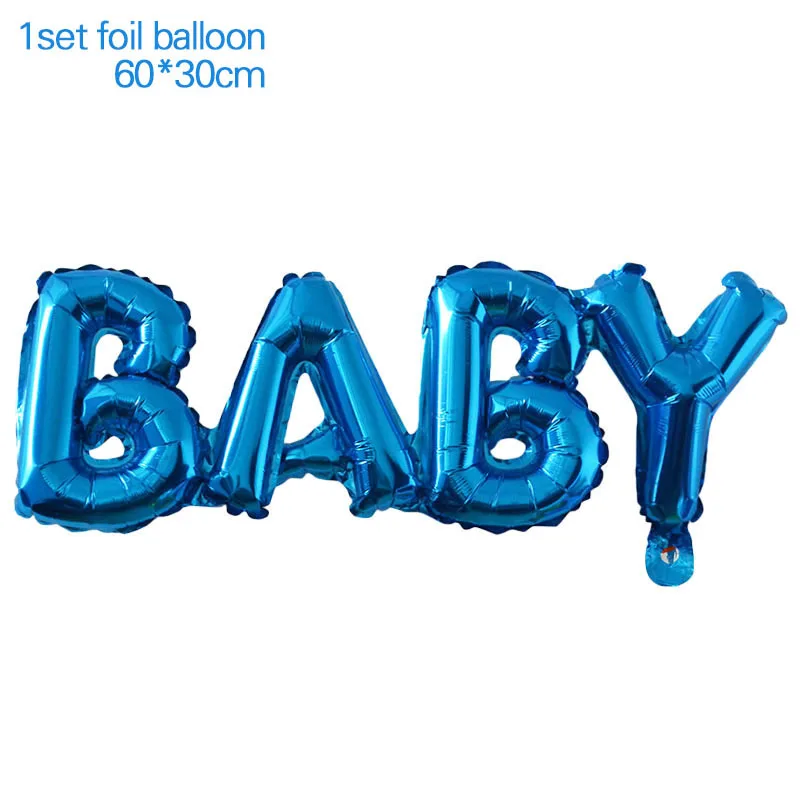 Baby blue 1 Набор детских воздушных шаров на день рождения, фольгированные аксессуары для воздушного шара для мальчиков и девочек, вечерние украшения - Цвет: Baby blue