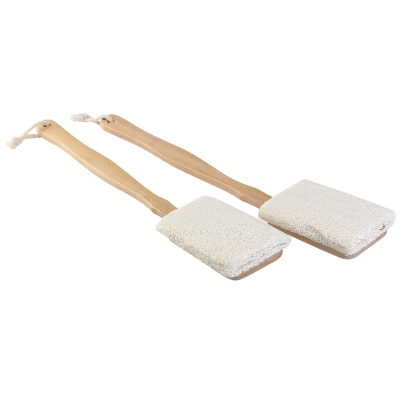 TREESMILE 2PCS Bath brush Back Exfoliating Long Handle Loofah With Wooden Body Massage Brush Bathing D45 | Дом и сад