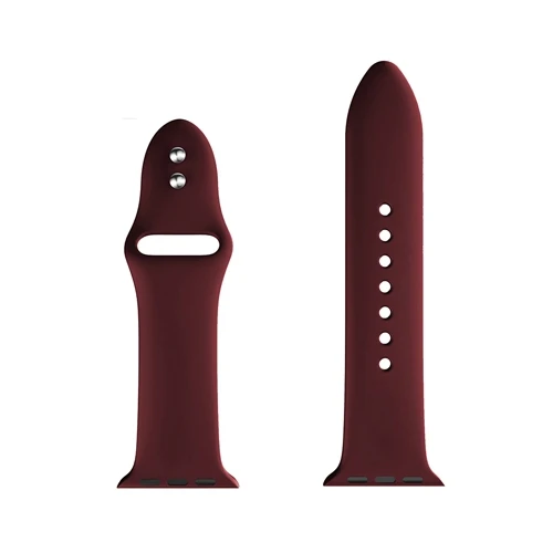 Wine Red Ремешок для Apple Watch Band 42 мм 38 мм Силиконовые смарт-аксессуары спортивный браслет Correa для iWatch Band Series 5 4 3 2 1 44 мм 40 мм - Цвет ремешка: Wine Red