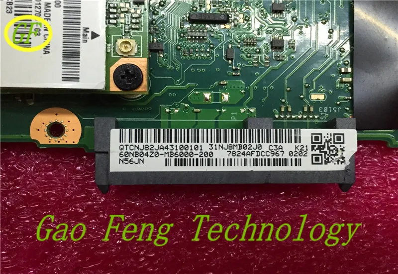 Материнская плата для ноутбука Asus N56JN 60NB04Z0 MB6000 200 Процессор SR1PX I7 4710HQ DDR3