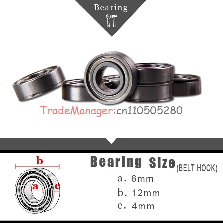 

Brand new imported bearings 10pcs 6*12*4 belt hook Miniature Ball Bearings6*12*4 belt hook