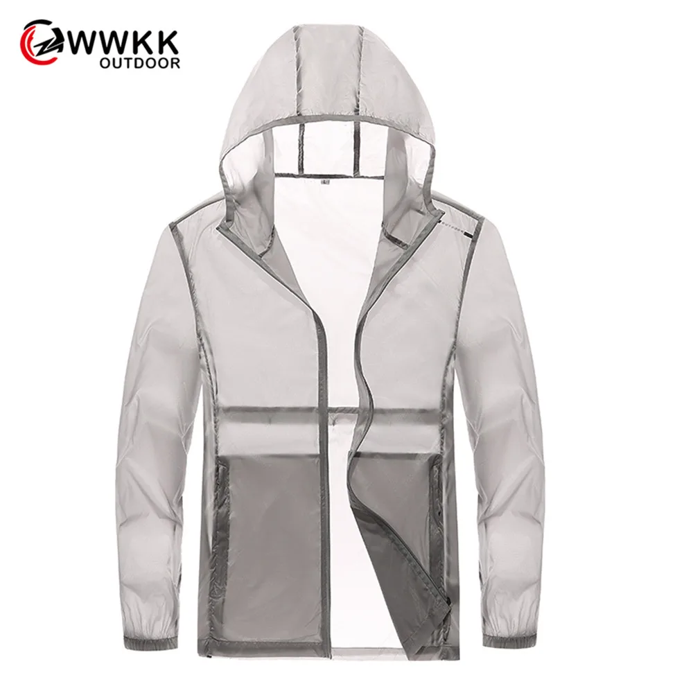 

WWKK Couple Mountaineering Jacket Sportswear Men Women Sunscreen Waterproof Breathable Windbreaker Zipper Hooded Hiking Jackets