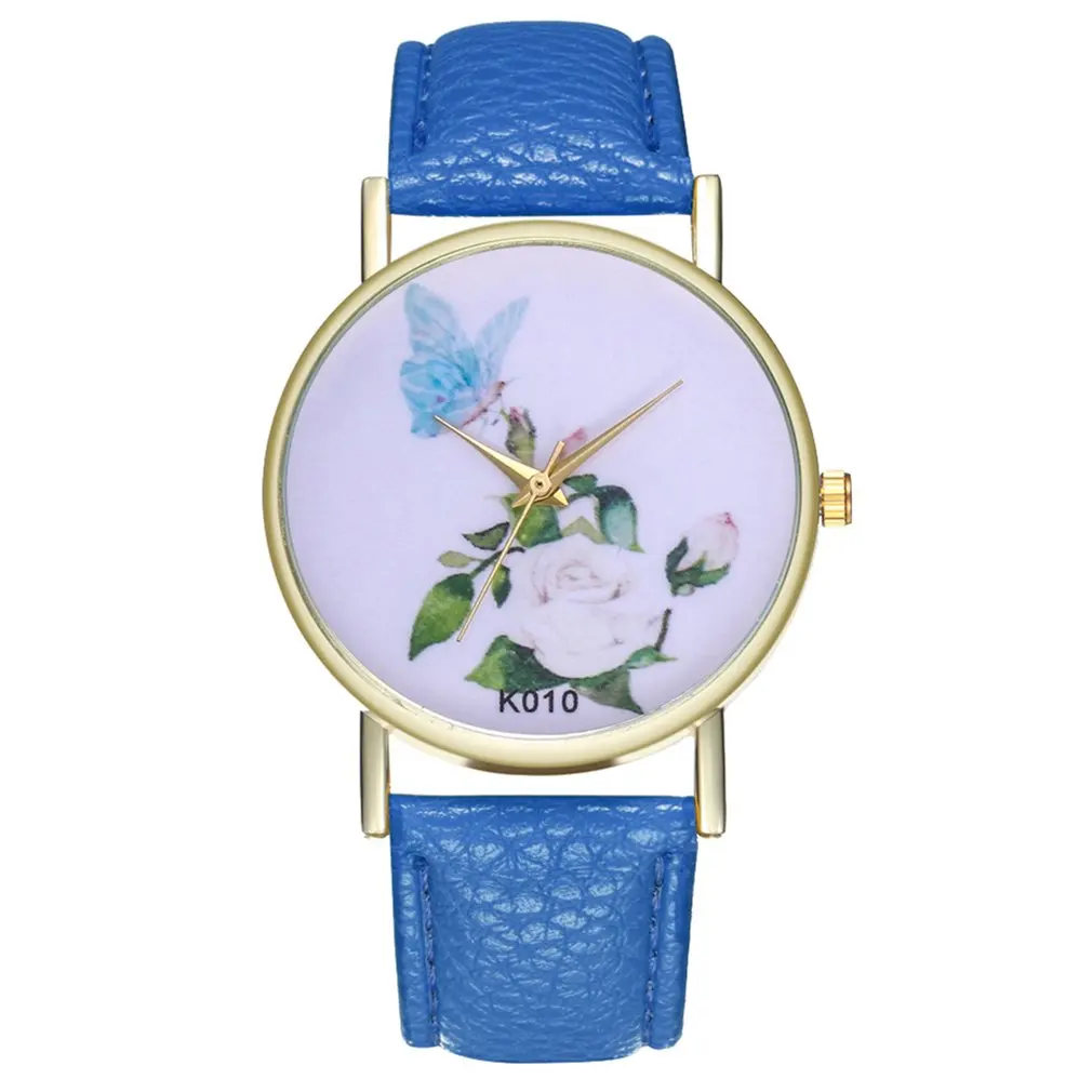 Для женщин часы модные кожаные Наручные женские Mujer Bayan коль Saati Montre Feminino