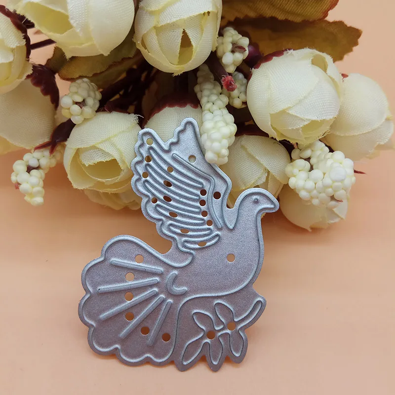 

Peace Peaceful Dove with leaves Olive 2018 New Cutting Dies Scrapbooking Dies Metal Embossing Stamps and die for Card Making DIY