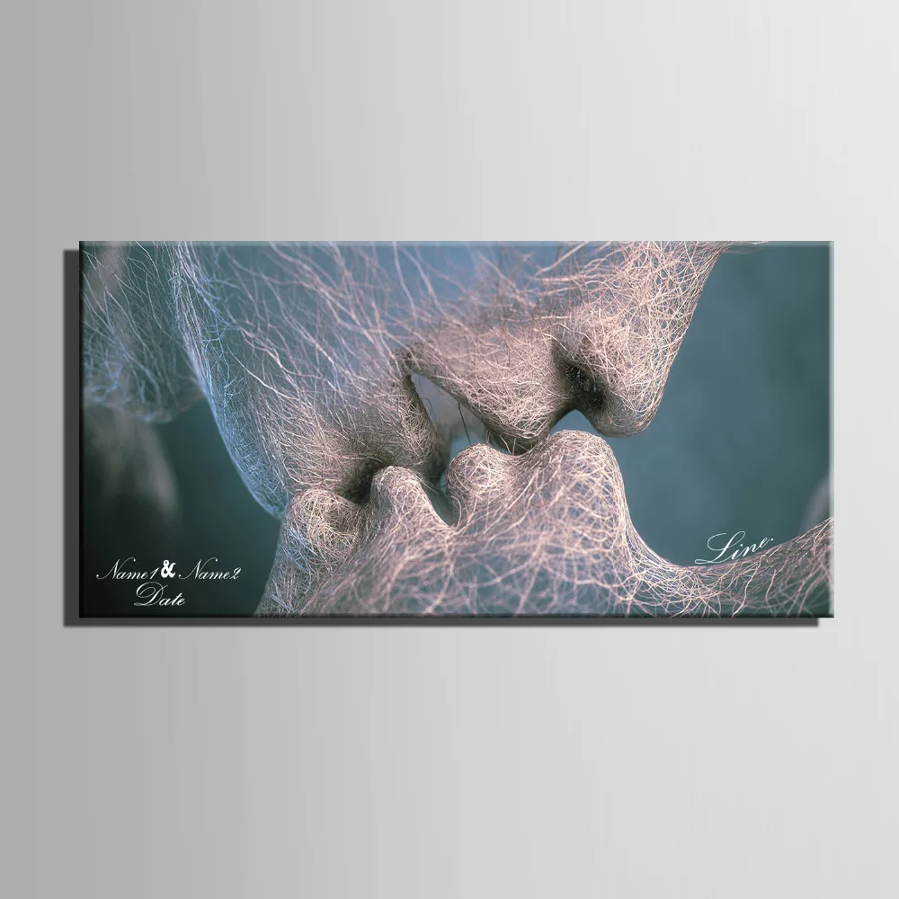 Подарок для вечеринки сделай сам Свадебный холст доска подписи картина-поцелуй