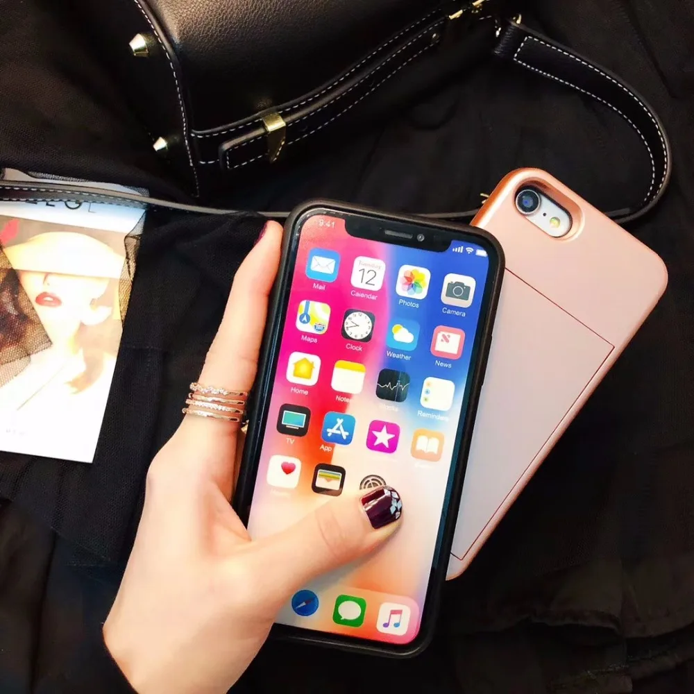 Реальный макияж и полный посылка защиты чехол для iPhone X 7 8 6 S плюс Чехол XS |