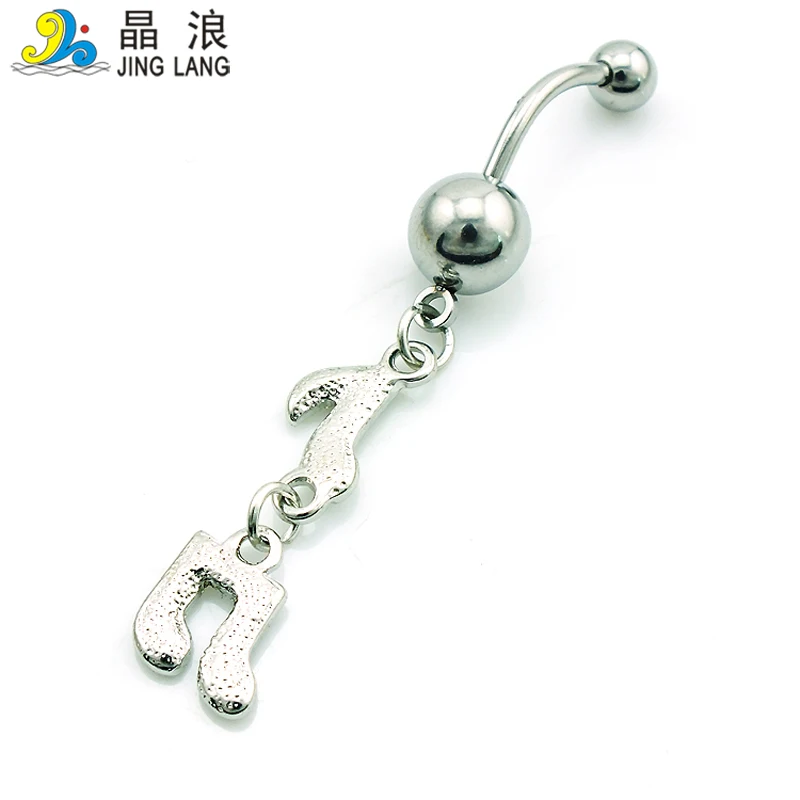 Promotion! DIY Brand New Wholesale Price Fashion White Rhinestone Music Note Navel Piercing Rings For Women Body Jewelry | Украшения и