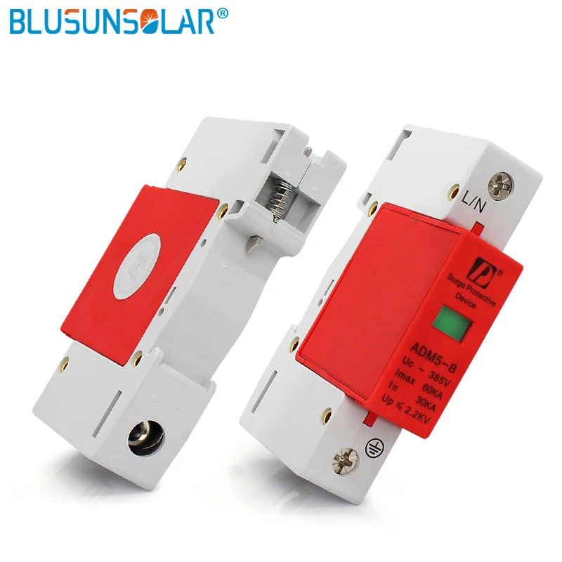 2 шт./партия высокое качество 1p L + PE 30 60kA 385V AC Din Rail SPD домашнее устройство для защиты