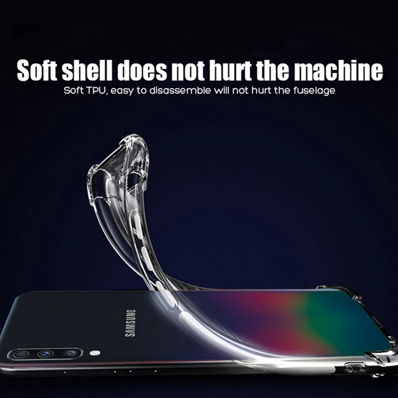 Прозрачные силиконовые чехлы для телефонов Samsung Galaxy A70 A50 A10 A20 A20e A30 A60 роскошный