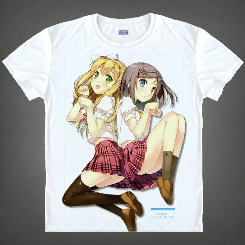 Coolprint Японский Манга HenNeko футболки Аниме рубашка Towanai и Tsukiko мультяшная Печать