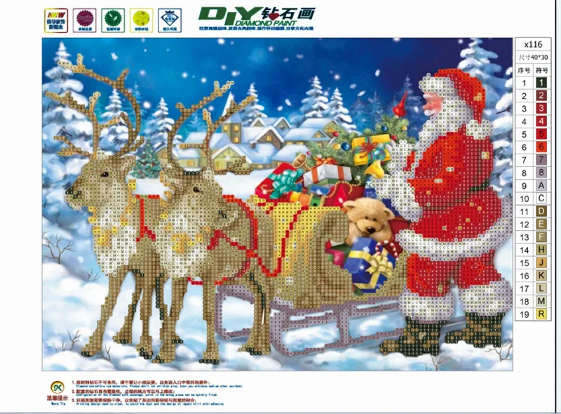 FineTime 5D DIY бриллиантовый рисунок Рождество Санта вышивка Рождественский подарок