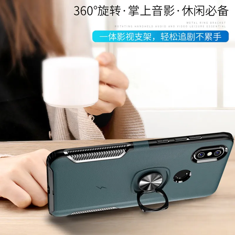 Кожаный чехол подставка для Xiaomi Poco F1 Mi 9 6X A2 8SE Redmi Note 7 5 Pro 4 4X Plus Магнитный защитный