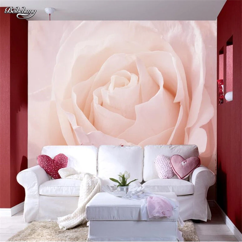3D фотообои на заказ объемные Большие росписи большие розовые розы