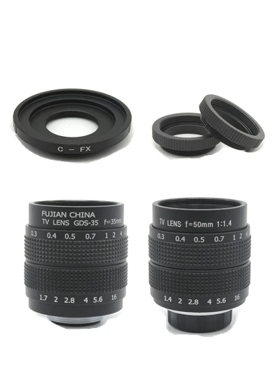 Fujian CCTV 2in1 35mm F1.7 lens/50mm F1.4 lens TV Movie lenses for Fuji Fujifilm X-E2 X-E1 X-Pro1 X-M1 X-A3 X-A2 X-A1 X-T1 C-FX |