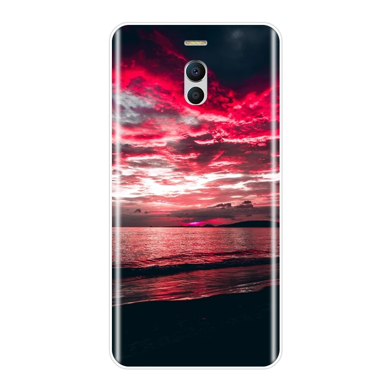 Мягкий силиконовый чехол для телефона Meizu M2 M3 M5 M6 Note задняя крышка с красным