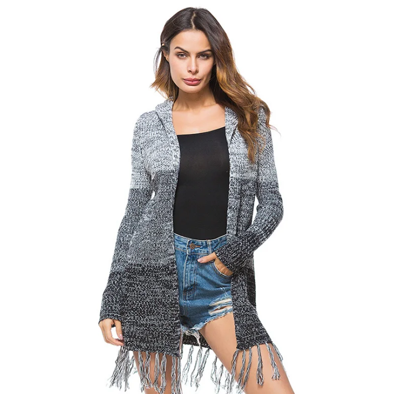 2019 New Women's Sweater Spring Summer Fashion Cardigan Solid Color Leisure Upper Outer Garment Beach Long Sleeve Splice |