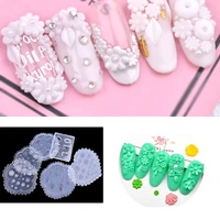 1pcs heart shape shell silicone mould nail templates daisy flowers resin charms mold for diy making jewelry nail art mold design