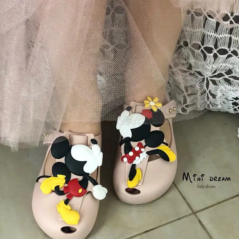 Мини сандалии Melissa Ultragirl Twins прозрачная обувь для девочек детская с Микки Маусом