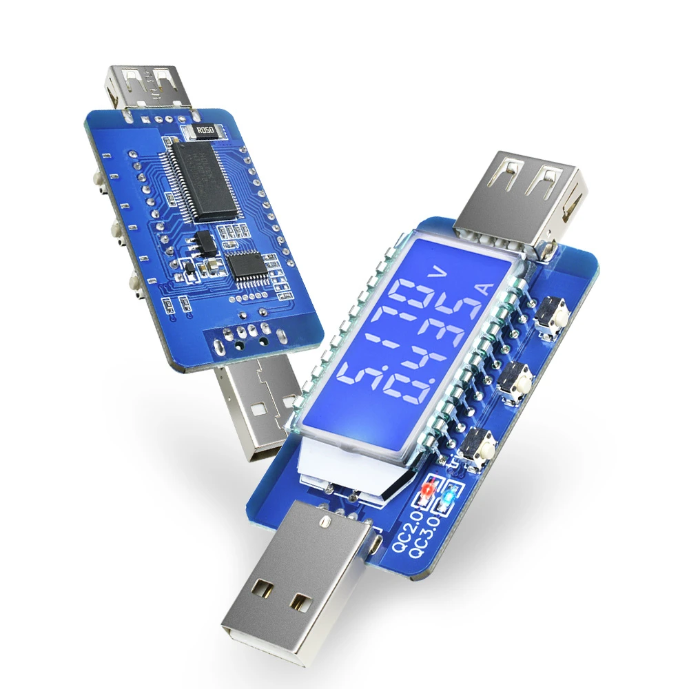 Цифровой USB тестер QC2.0 вольтметр амперметр с ЖК дисплеем 4 28 в|Измерители