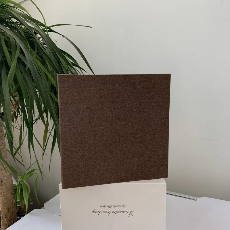 12inch White card Простой льняной фотоальбом тип пасты Failm DIY творческая пара Романтический Eetro семейный Выпускной альбом подарок - Цвет: 12inch White card