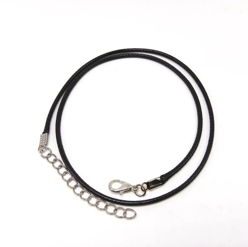 

20pcs/lot Handmade Leather Adjustable Braided Rope Necklaces & Pendant Charms Findings Lobster Clasp String Cord 1.5/2 mm