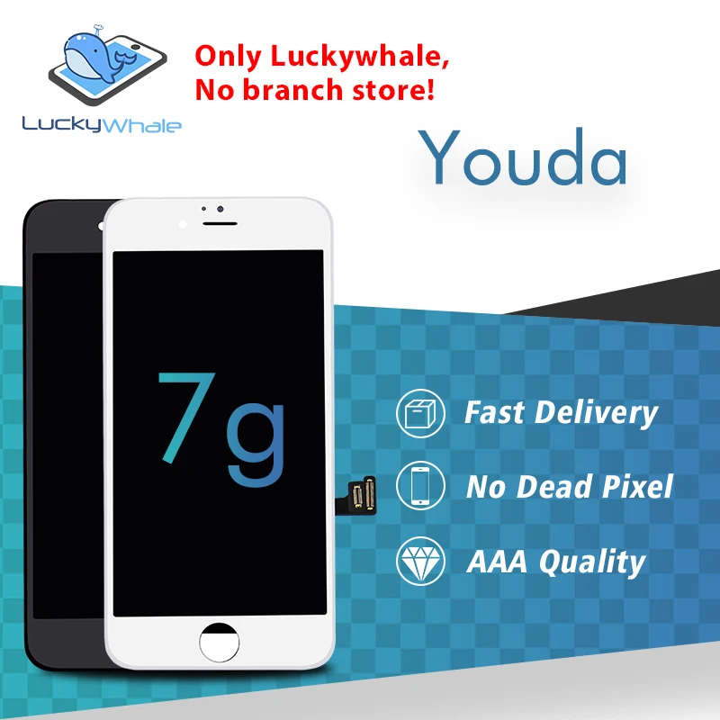 10 Grade AAA For Apple iPhone 7 scherm LCD AUO/YOUDA Display Touch Screen Digitizer Assembly Replacement Good 3D Free Shipping | Мобильные