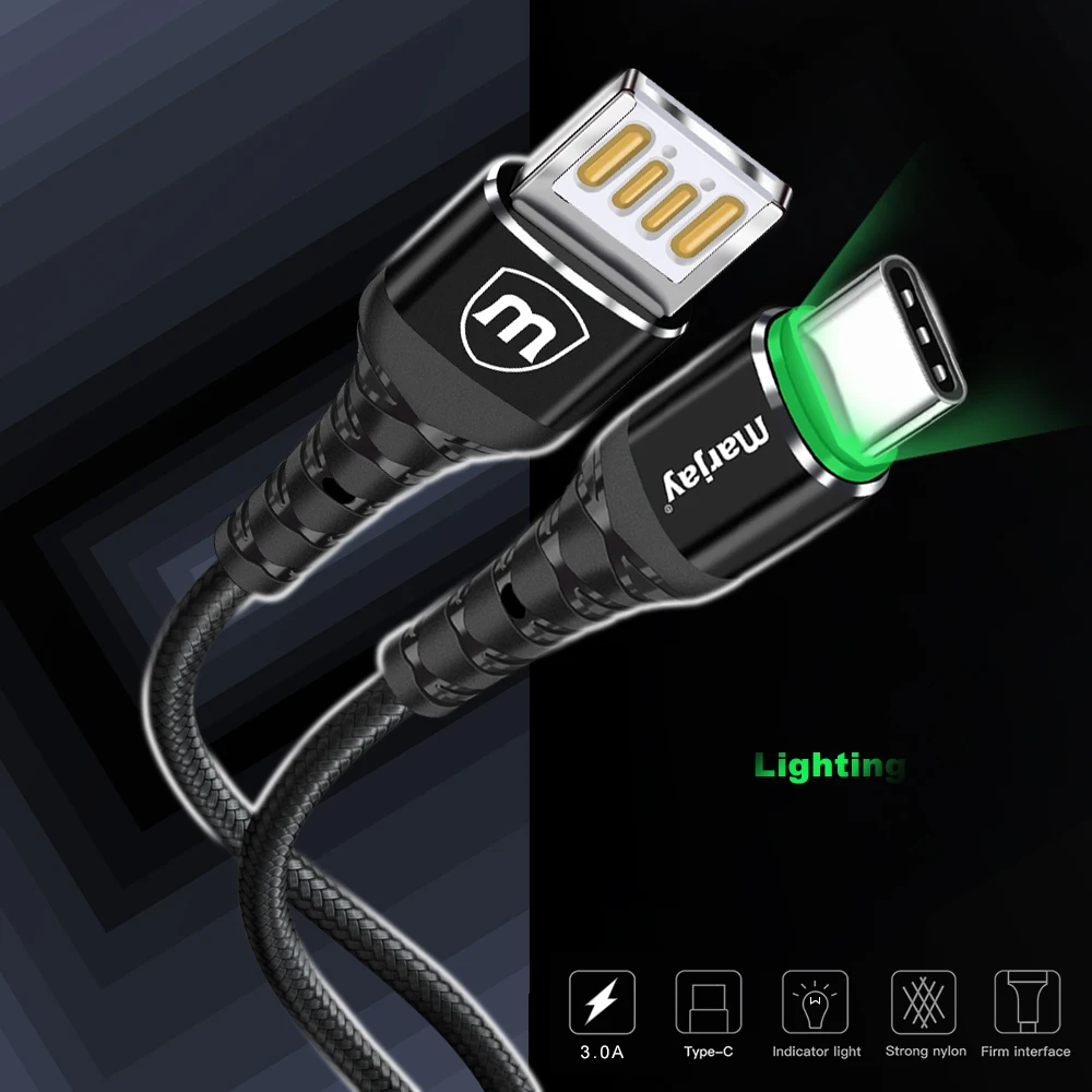 Реверсивный кабель Micro USB Type C Marjay 3A с быстрой зарядкой 3 0 для Samsung Xiaomi Huawei LG HTC Android