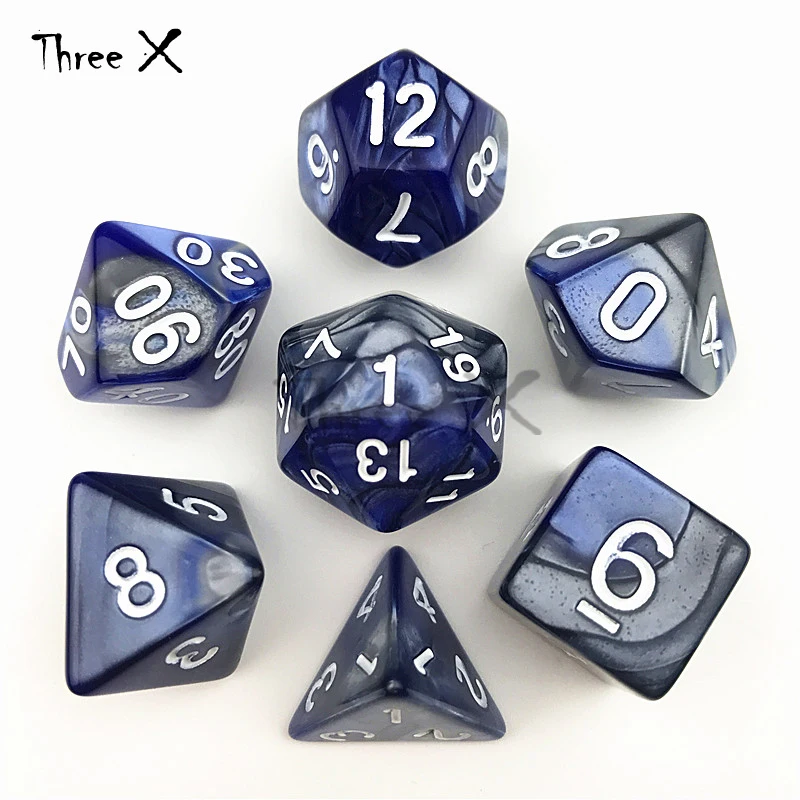 101 шт игральные кости с мешком многогранные D4 D6 D8 D10 D10% D12 D20, D30, D60 для ролевых игр D&D настольные игры рождественские подарки