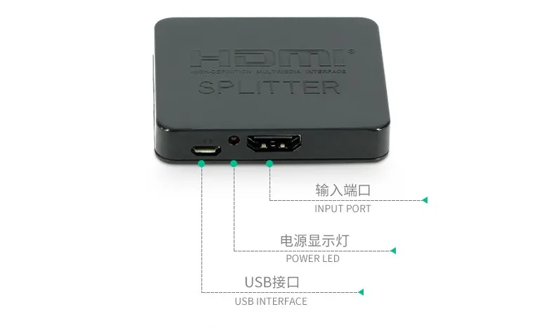 HDCP 4 K HDMI Разделение тер Full HD 1080 p видео HDMI переключатель 1X2 Разделение 1 в 2 из усилитель двойной Дисплей для HDTV DVD PS3 Xbox