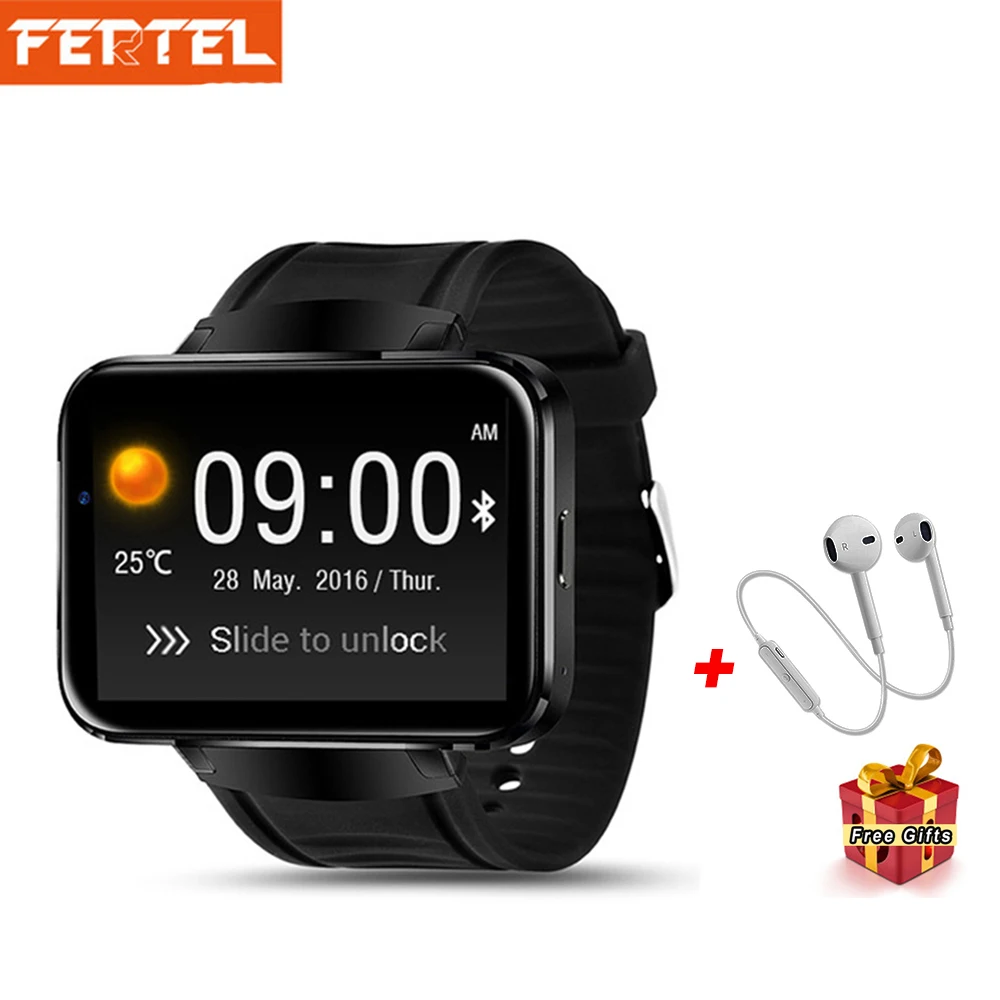DM98 Смарт-часы Для мужчин Android 3G Smartwatch телефон gps 2 дюймов MTK6572A двухъядерный