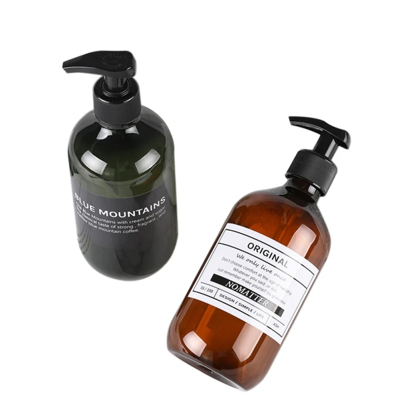 500 мл круглая бутылка для ухода за кожей пластиковая пустая бутылка шампунь гель для душа многоразовая бутылка