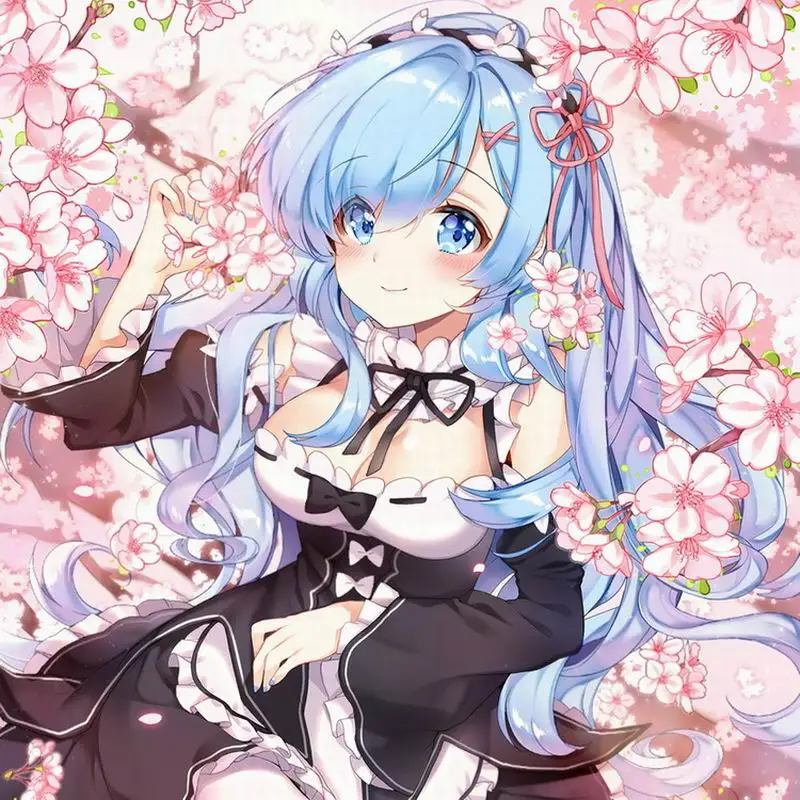 Домашний текстиль Re:ZERO Start Life In other World аниме Рем микрозамшевый тканевый