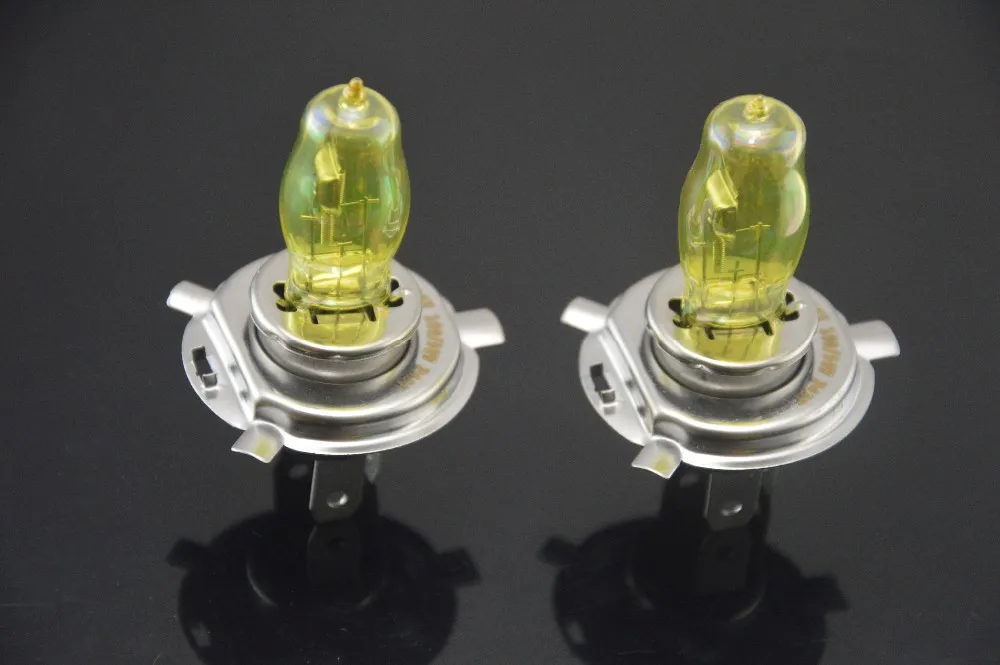 2 шт. H4 100W 12V Xenon желтый 3000 k, автомобильные галогенные светильник лампы основного хода шарообразные, выпуклые туман светильник кварцевые Стекло Противотуманные фары Дневные Фары Светильник автомобильных ламп
