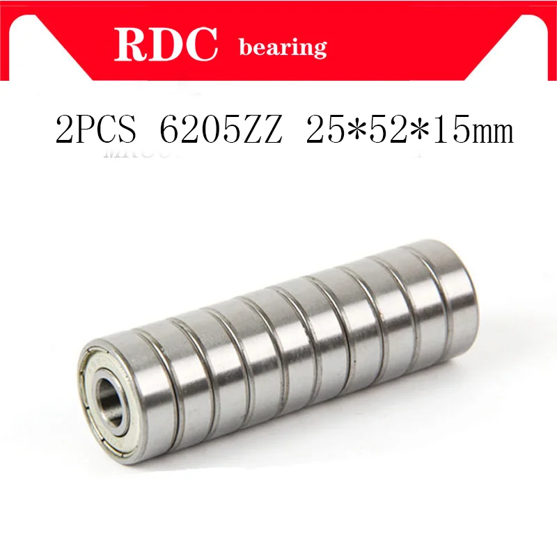Миниатюрный шарикоподшипник 2 шт./лот ABEC 5 6205ZZ 6205z 6205 ZZ 25x52x15 мм высококачественный