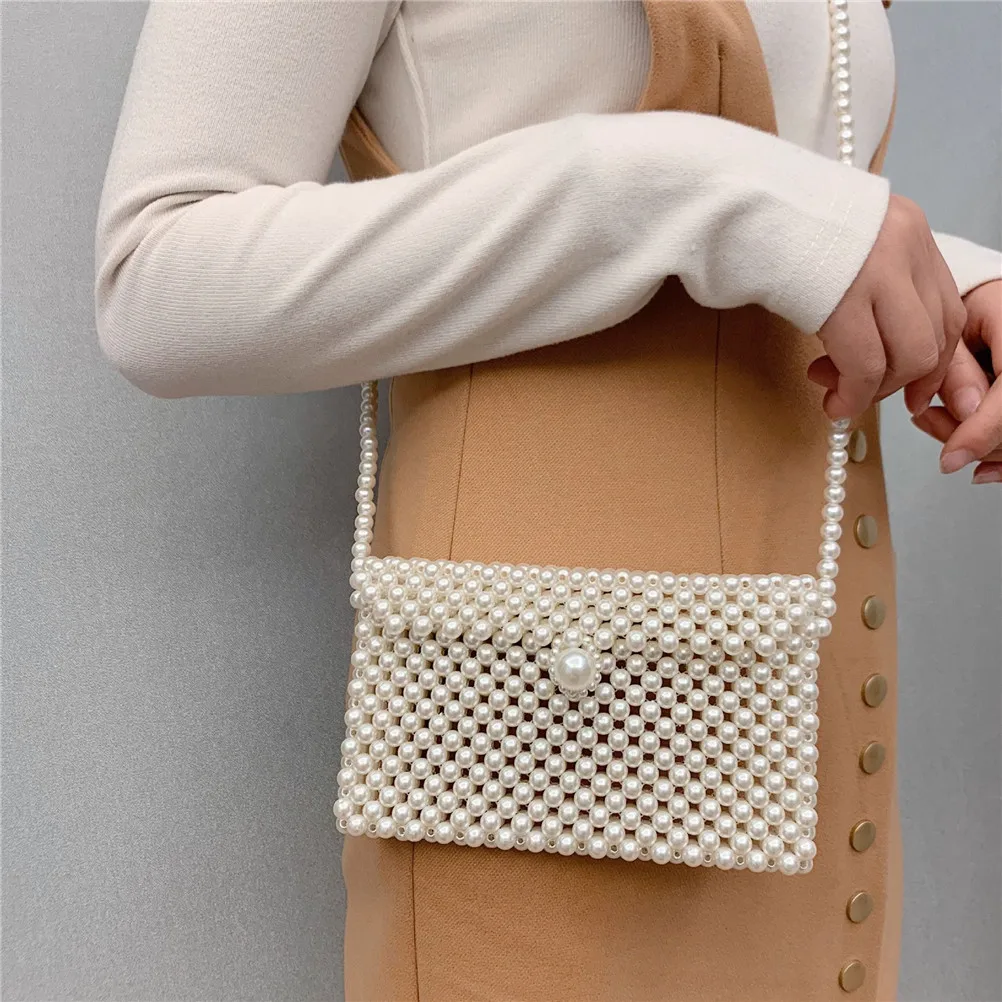 Бренд ручной жемчужные сумочки Lady beaded сумка Для женщин вечерние Винтаж сумки Ins маленькая сумка с клапаном мини сумка через плечо
