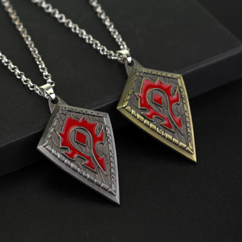 

Hot Game World of War Craft Pendant Necklace Hearthstone Heroes of War craft Horde Symbol Metal Alloy Cosplay Jewelry Gifts -30