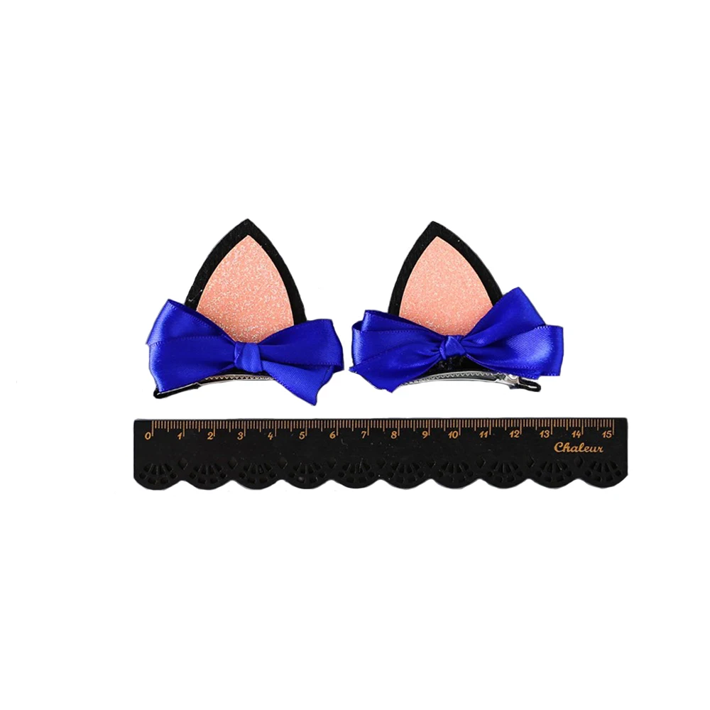 

1pair Cute Kids Cat Ears Bow Hair Clips Barrettes Children Girls Hair Accessories Headwear Hair Clip Hairpins