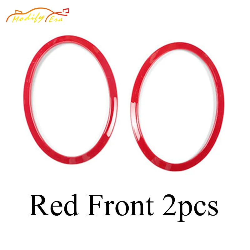 Red Front 2pcs Декоративные наклейки для фар задний фонарь для Mini Cooper One JCW F55 F56, набор для стайлинга автомобилей, автомобильные аксессуары - Название цвета: Red Front 2pcs
