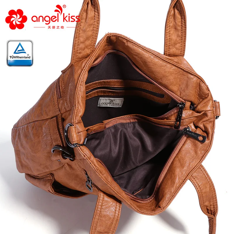 Женская сумка Кроссбоди Angel Kiss модная однотонная Повседневная из искусственной