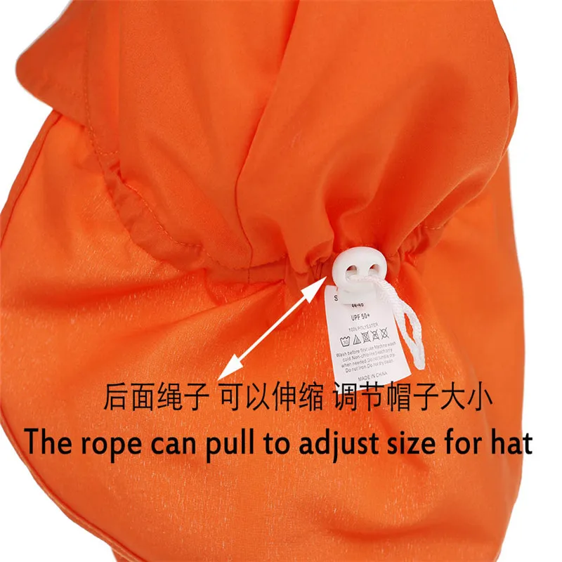 

Baby Summer Sun Hat Kids Beach Hat Neck Ear Cover Flap Cap Adjustable Drawstring Cap Children Beanies with Shawl Set Accessories