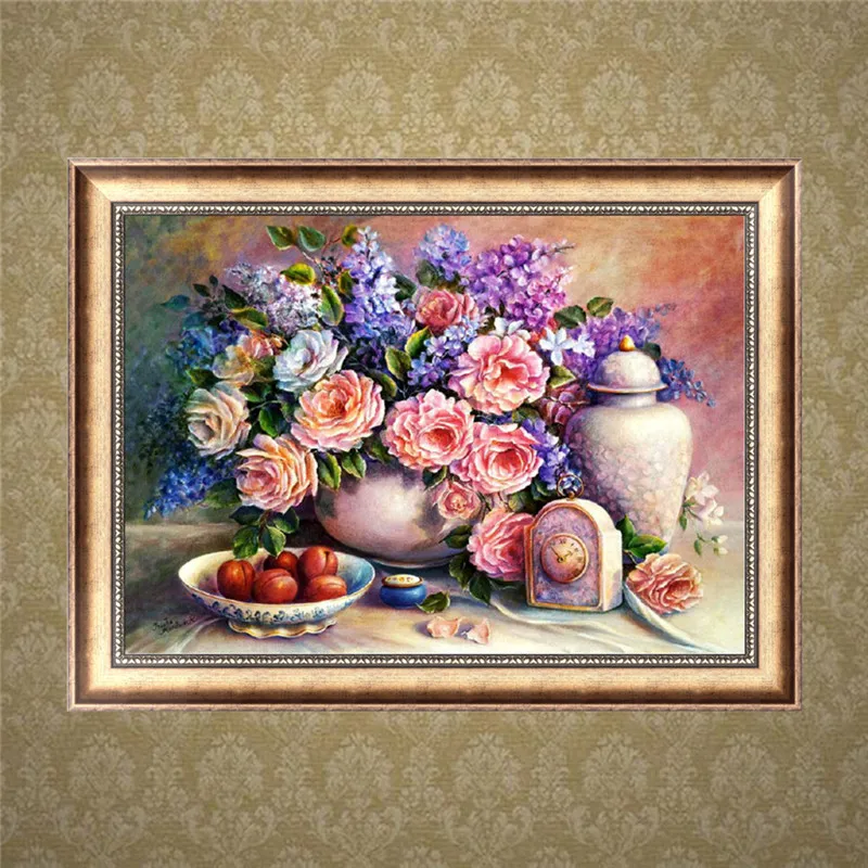 3d diy diamond painting cross embroidery kit home decoration flower pot Mosaic design picture painting. | Дом и сад