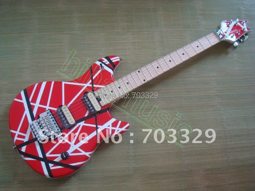 E V H VAN HALEN Гитары Вольфганг 5150 белые и красные полосы пикапы зебры Charvel Гатри говн