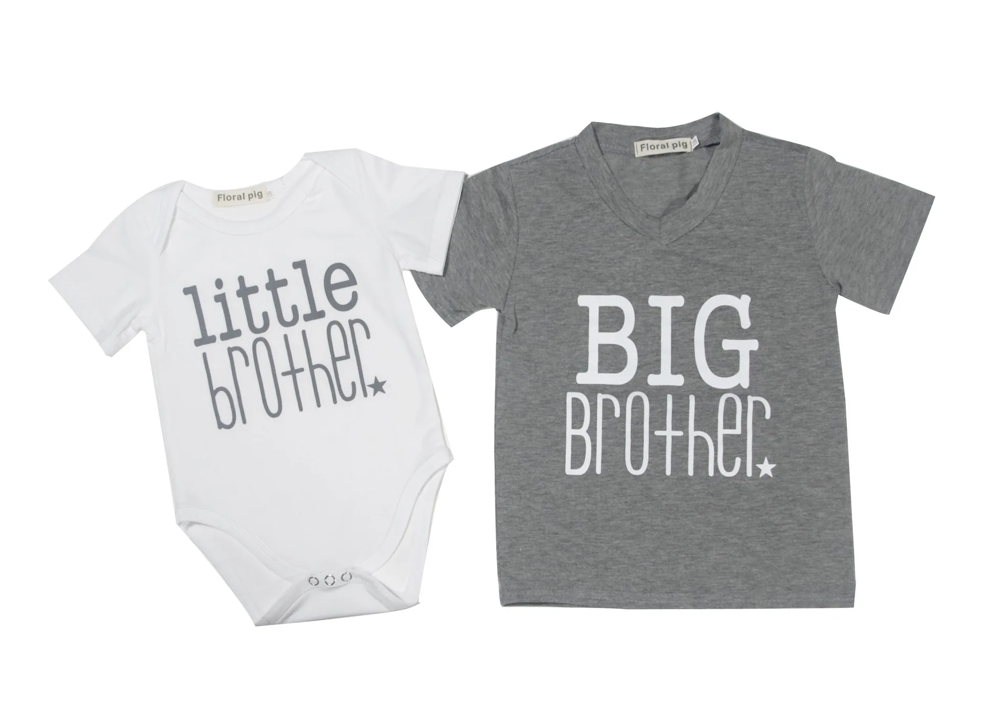 Одинаковые комплекты для семьи с надписью Big Sister and Brother боди маленьких детей