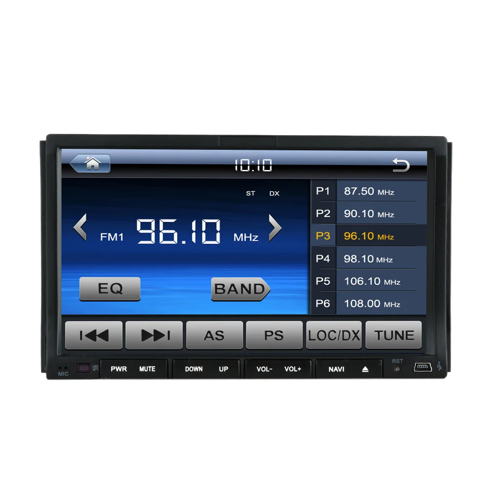 Автомагнитола 2 Din с сенсорным экраном 7 дюймов DVD плеер поддержкой Bluetooth FM AM CD MP3 WMA