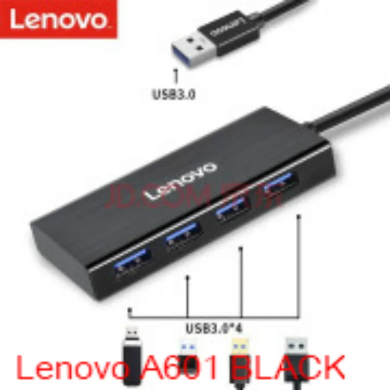 HUB A601 BLACK Lenovo A601 USB Высокоскоростной разветвитель 4-портовый концентратор мульти-интерфейс док расширения к док конвертер ноутбук компьютер - Цвет: HUB A601 BLACK