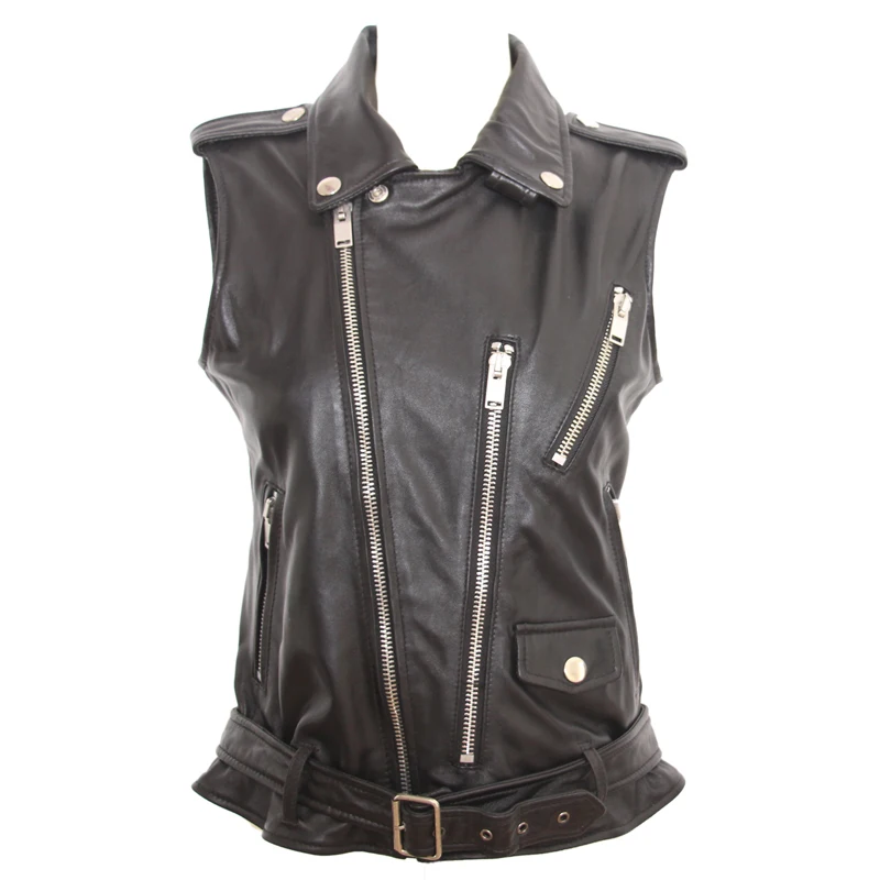 Женский кожаный жилет MAPLESTEED Осенний без рукавов M116|vest for women|womens leather vestleather vest womens |