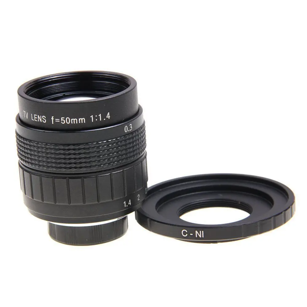 Объектив для видеонаблюдения Fujian 50 мм F1.4 + Крепление C Nikon 1 S2 J5 J4 J3 J2 V1 V2 V3 N1 AW1 |