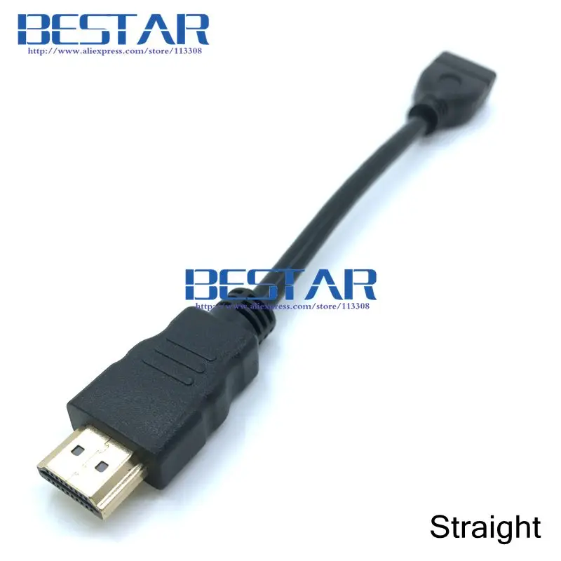 0,1 м 10 см вверх и вниз и вправо и влево Угол HDMI 1,4 A Тип папа-мама 1,4 В удлинитель Соединительный Кабель-адаптер hdmi v1.4 угловой